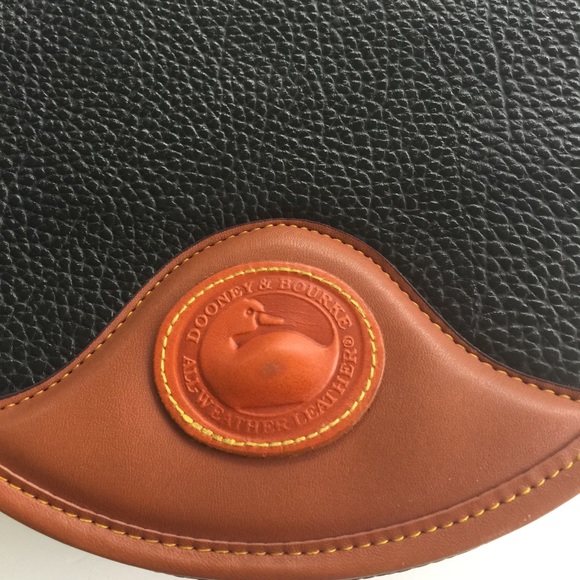 Vintage Dooney & Bourke Black/Brown Gladstone - Picture 2 of 7